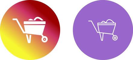 Wheelbarrow Icon Design vector