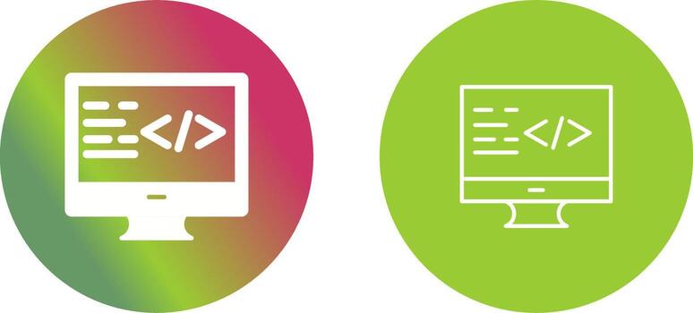 Coding Icon Design vector