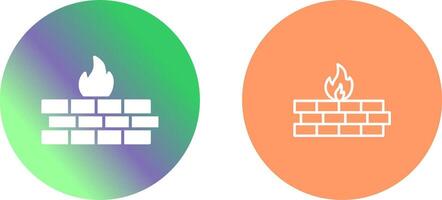 Firewall Icon Design vector