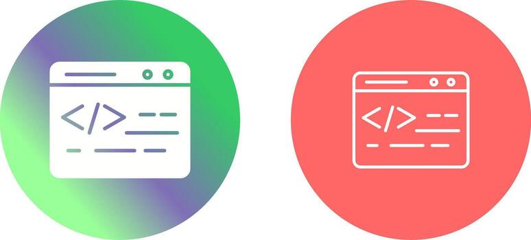 diseño de icono de codificación web vector