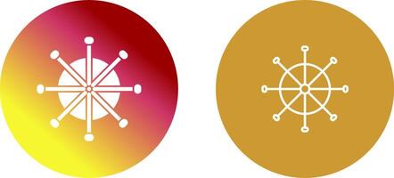 Ship Wheel Icon Design vector