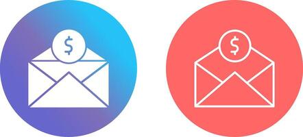 Mail Coin Icon Design vector