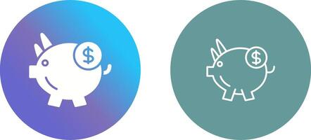 Piggy Saving Icon Design vector