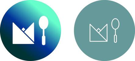 Spoon and Napkin Icon Design vector