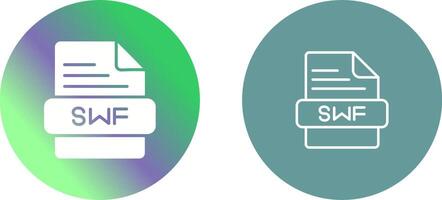 SWF Icon Design vector