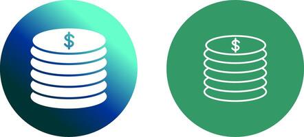 Stack of Coins Icon Design vector