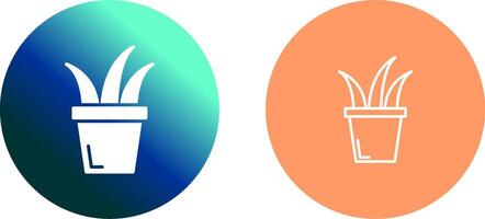 Grass Pot Icon Design vector