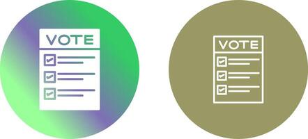 Ballot Paper Icon Design vector