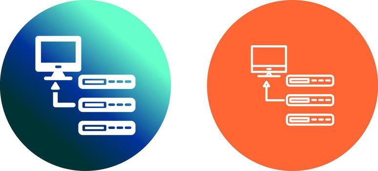 diseño de icono de base de datos vector