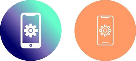 Mobile App Developing Icon Design vector