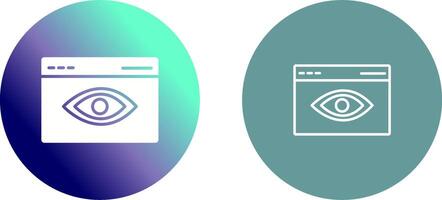 Web Visibility Icon Design vector