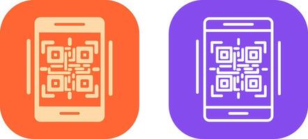 diseño de icono de código qr vector