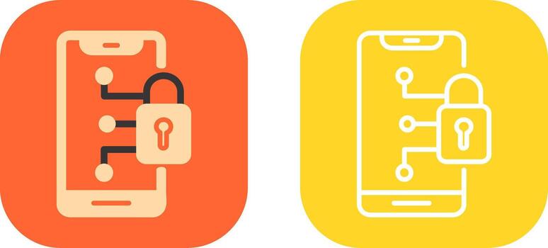 Secure Device Icon Design vector