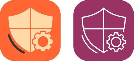 Shield Settings Icon Design vector