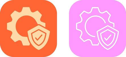 Protected System Icon Design vector