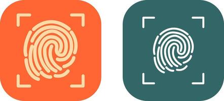 Fingerprint Lock Icon Design vector