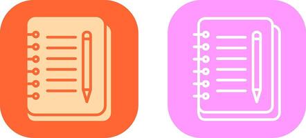 Notebook And Pen Icon Design vector