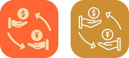 Dollar To Yen Icon Design vector