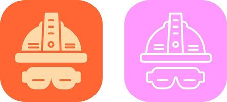 Glasses And Helmet Icon Design vector