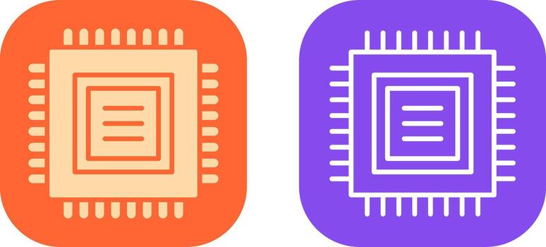 CPU Icon Design vector