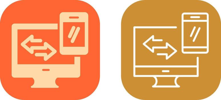 diseño de icono de sincronización de datos vector