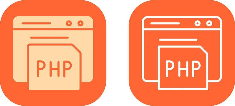 PHP Icon Design vector