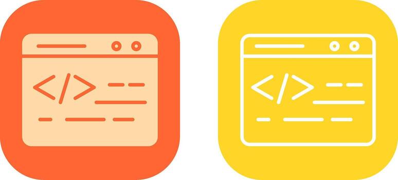 diseño de icono de codificación web vector
