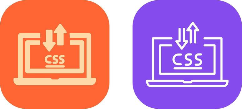 css ordenador portátil icono diseño vector