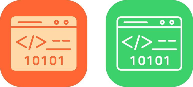 binario sitio web icono diseño vector