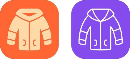 Winter Jacket Icon Design vector