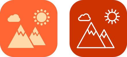 Mountain Icon Design vector