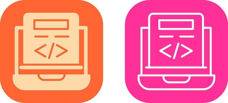 diseño de icono de codificación vector