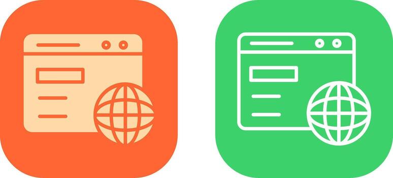 Browser Icon Design vector