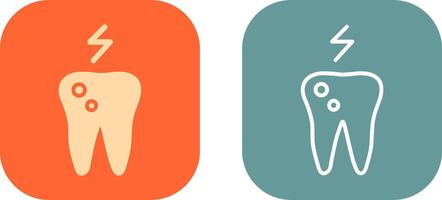 Toothache And Plaque Icon Design vector