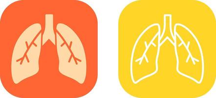 Lungs Icon Design vector