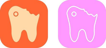 caries icono diseño vector