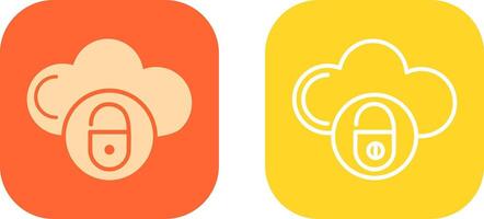 Secure Cloud Icon Design vector