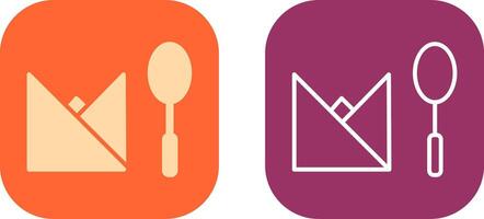 Spoon and Napkin Icon Design vector