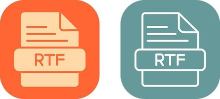 RTF Icon Design vector