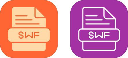 SWF Icon Design vector