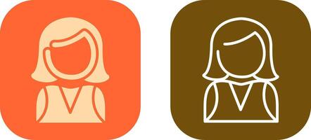 Elegant Lady Icon Design vector