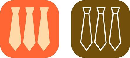 Tres corbatas icono diseño vector