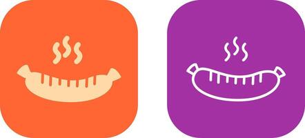 Hot Sausage Icon Design vector