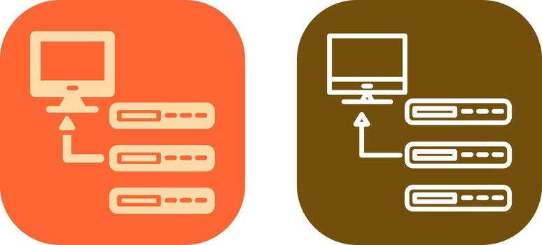 diseño de icono de base de datos vector