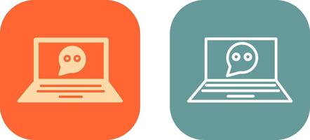 Online Conversation Icon Design vector