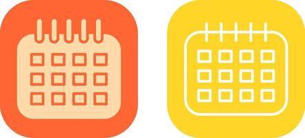 Marked Calendar Icon Design vector