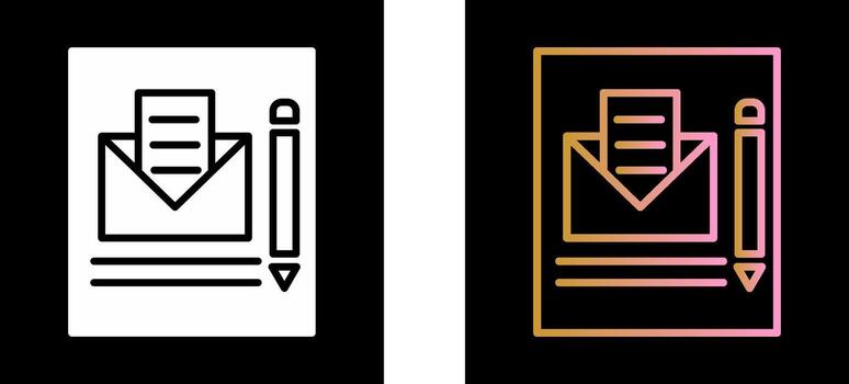 Mail Edit Icon Design vector