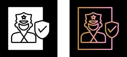 Cinema Security Guard Icon Design vector