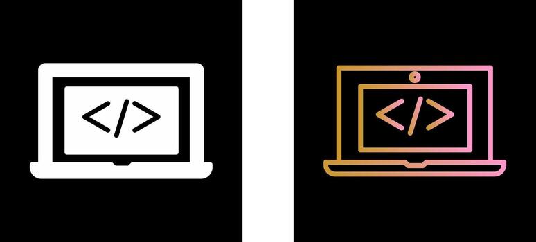diseño de icono de codificación web vector