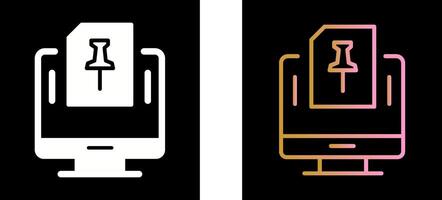 Pin Icon Design vector